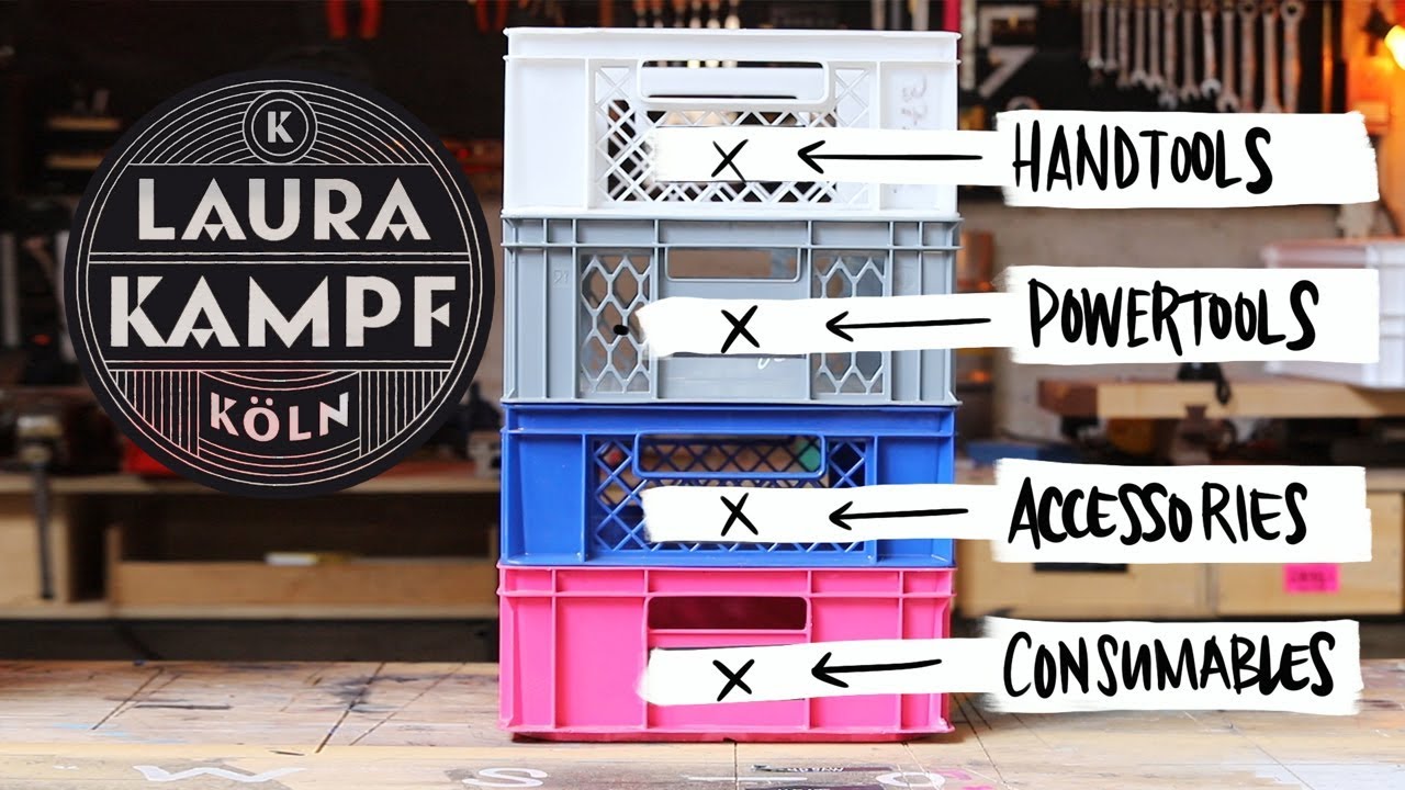 Workshop Storage - Color Coded Crates