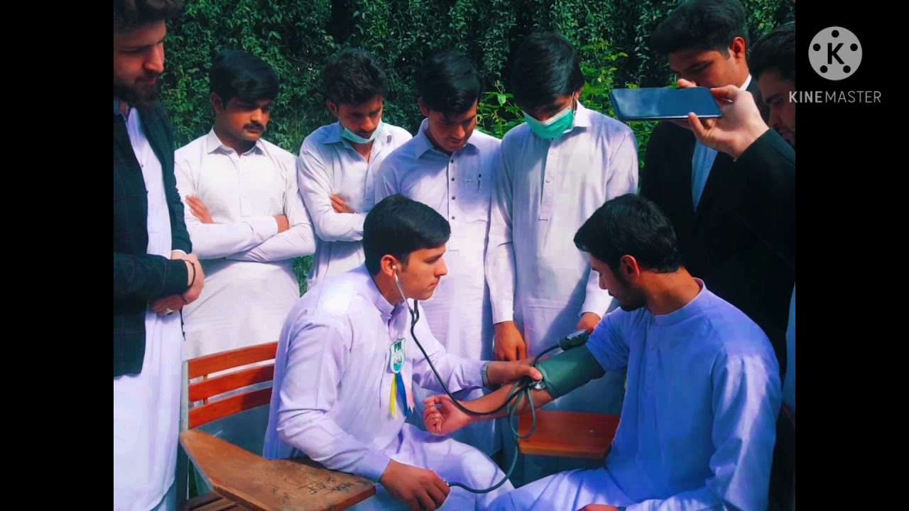 2nd year students check blood pressure  observation ..centre govt college swat