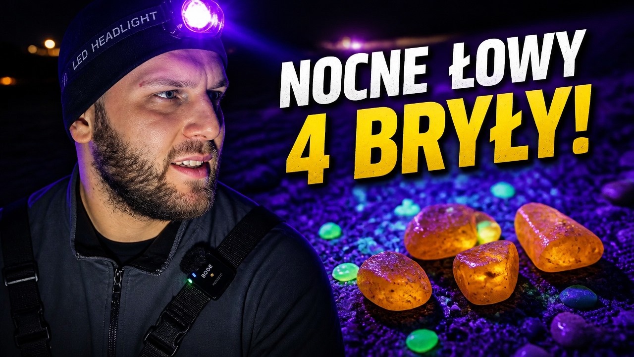 Znalazłem 4 OGROMNE bursztyny w nocy! 🔥 Nocne łowy na plaży