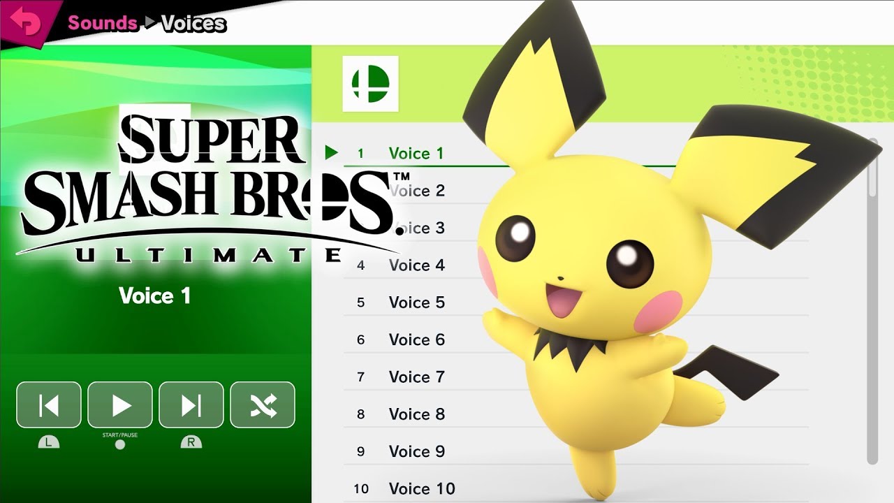 Pichu Voices - Super Smash Bros Ultimate