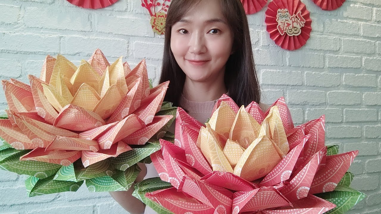 【地藏大莲花】感谢原创静荷坊 ‖ Origami Big Lotus 人如光，自然引得众人靠近，人气汇聚便是财气，好运自会常伴。
