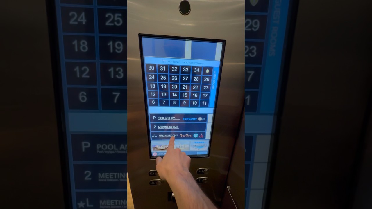 These #hotel elevators are very futuristic.  #touchscreen in the #elevator