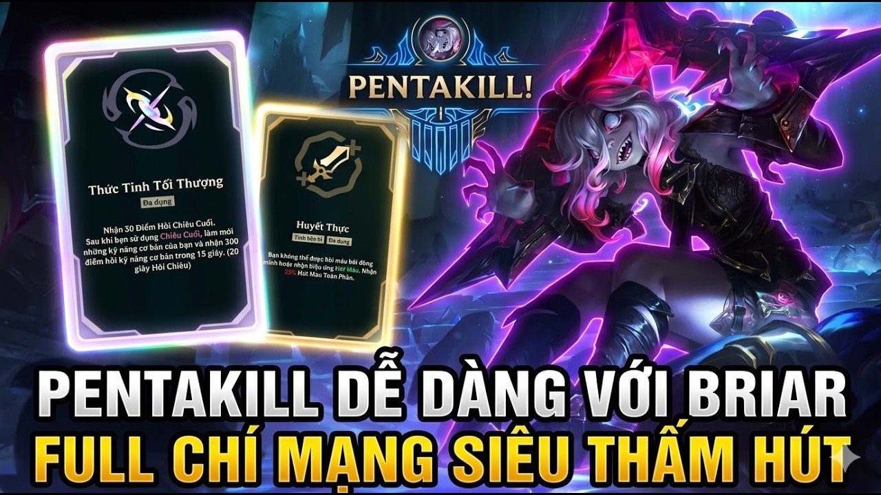 Pentakill Là Dễ Với Briar Full Chí Mạng, Proview Của Anh Bạn @nguyenquangvinh116 | Aram Hỗn Loạn