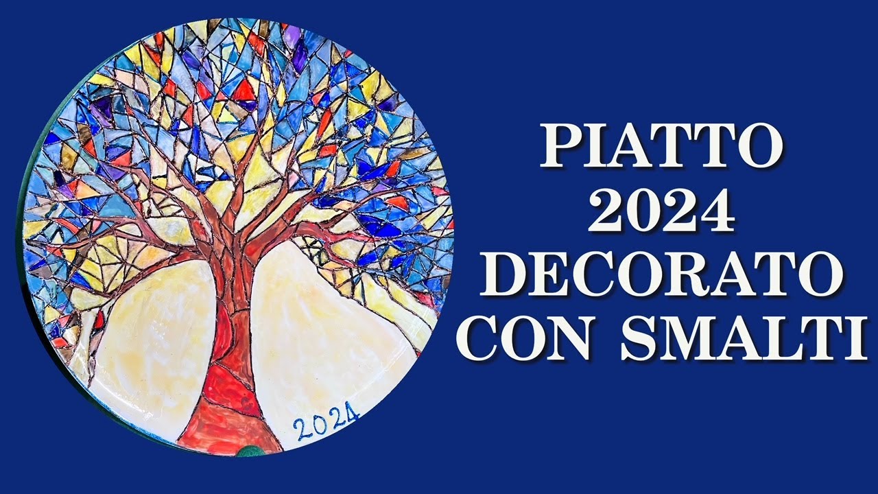 PIATTO DECORATO 2024: l’albero della vita con smalti! ( decorazione/ riciclo) Arte per Te