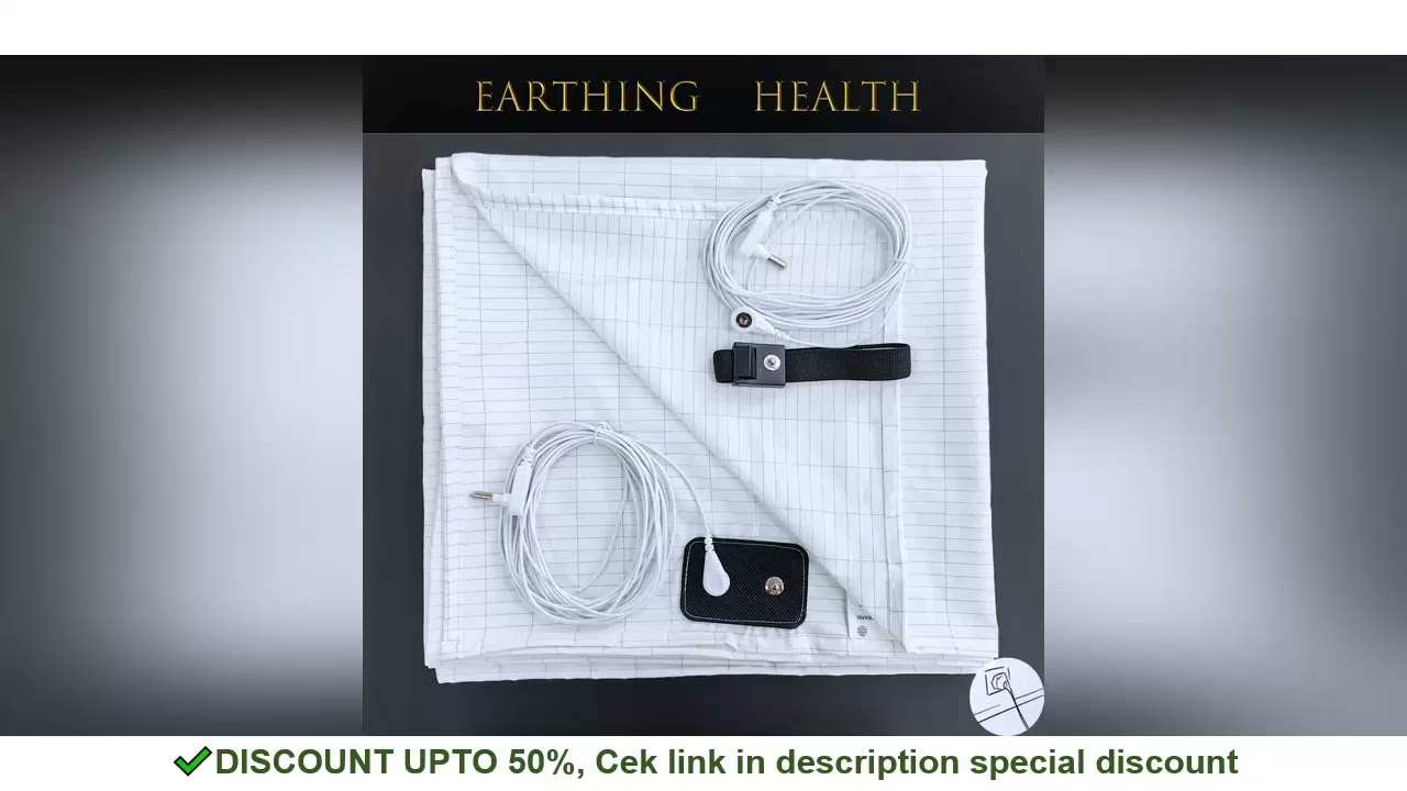 Earthing Bed Sheet with Conductive Silver Fiber Grounded Antistatic Health Protection Fabric Release