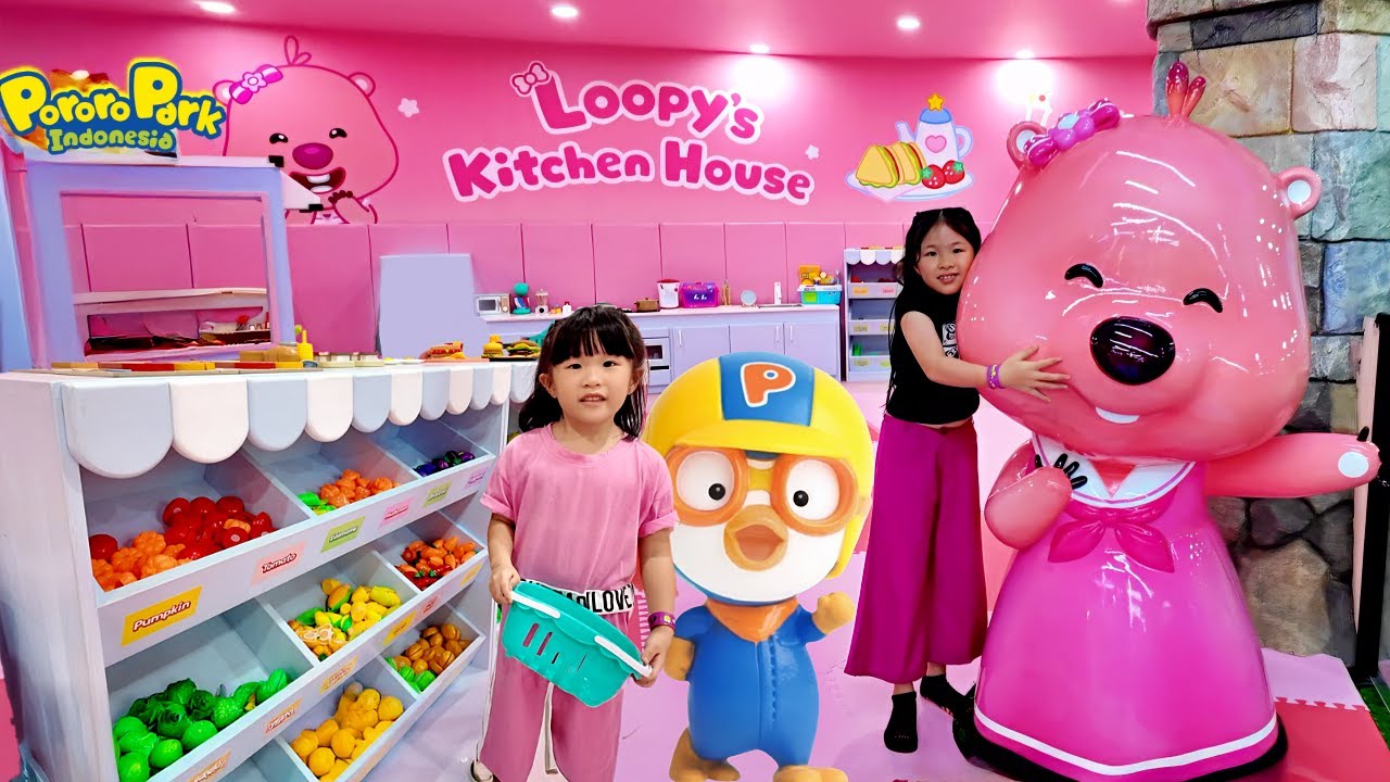 Main Masak Masakan, Mainan Supermarket, Mainan Es Krim Pororo Park Playground