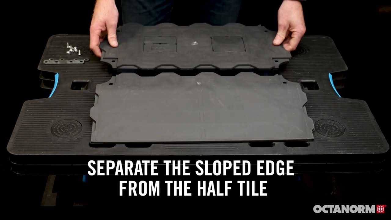 OCTAeco floor - sloped edge - how to make a hybrid tile