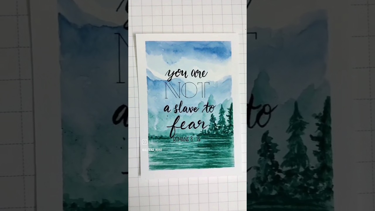 Easy Water colouring 🌲🍃 