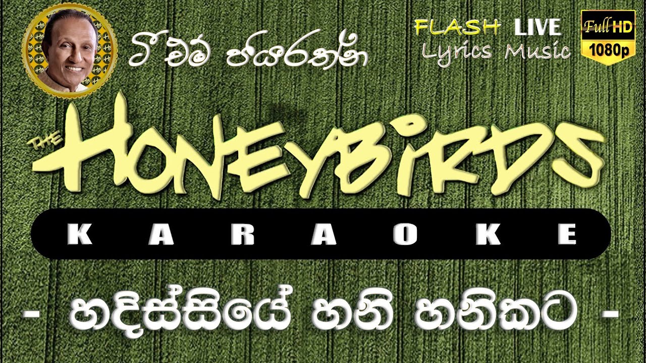 Hadissiye Hani Hanikata Karaoke (Without Voice) හදිස්සියේ හනි හනිකට කැරෝකේ