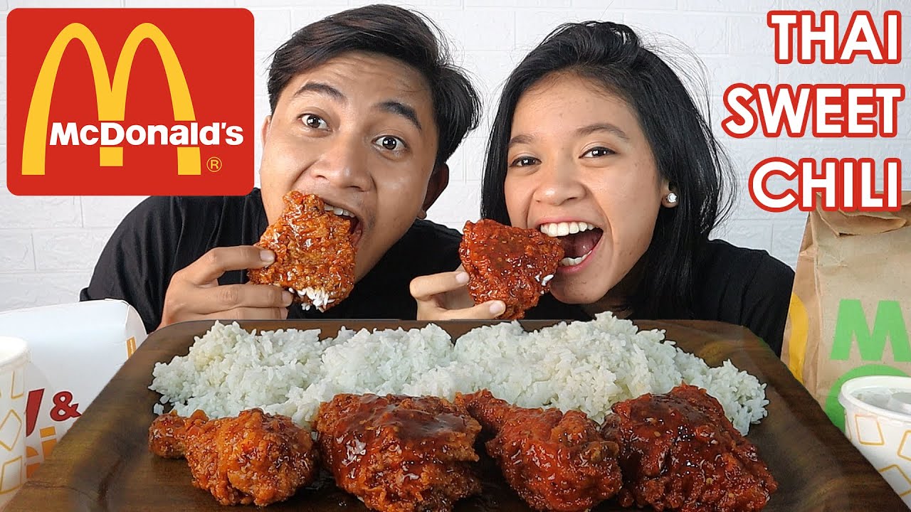 MUKBANG MCDONALDS THAI SWEET CHILI CHICKEN