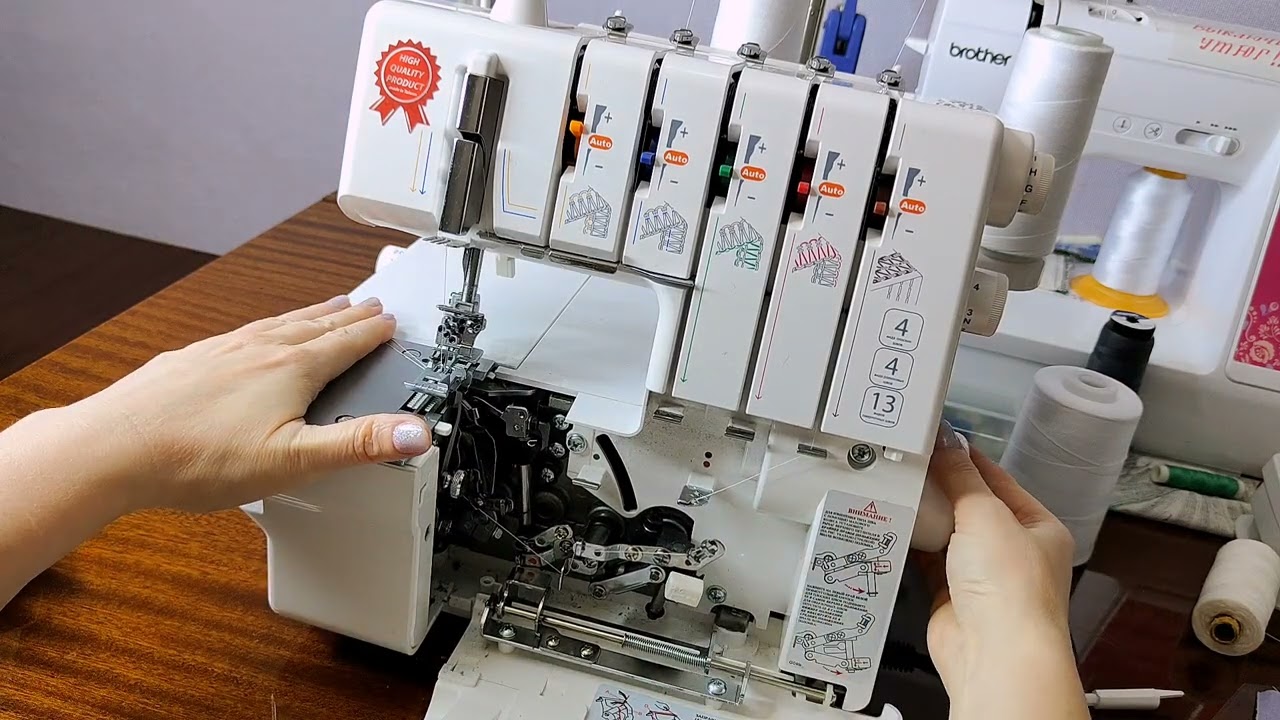 Коверлок Merrylock 5550А. Заправка коверлока. Обзор строчек.