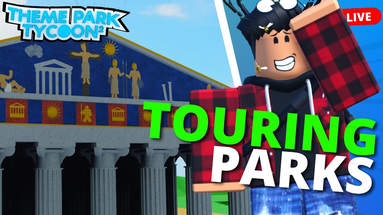 🔴Touring YOUR Amazing Parks In Theme Park Tycoon 2😃