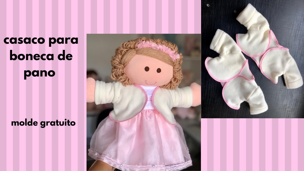 Como fazer casaco para boneca de pano