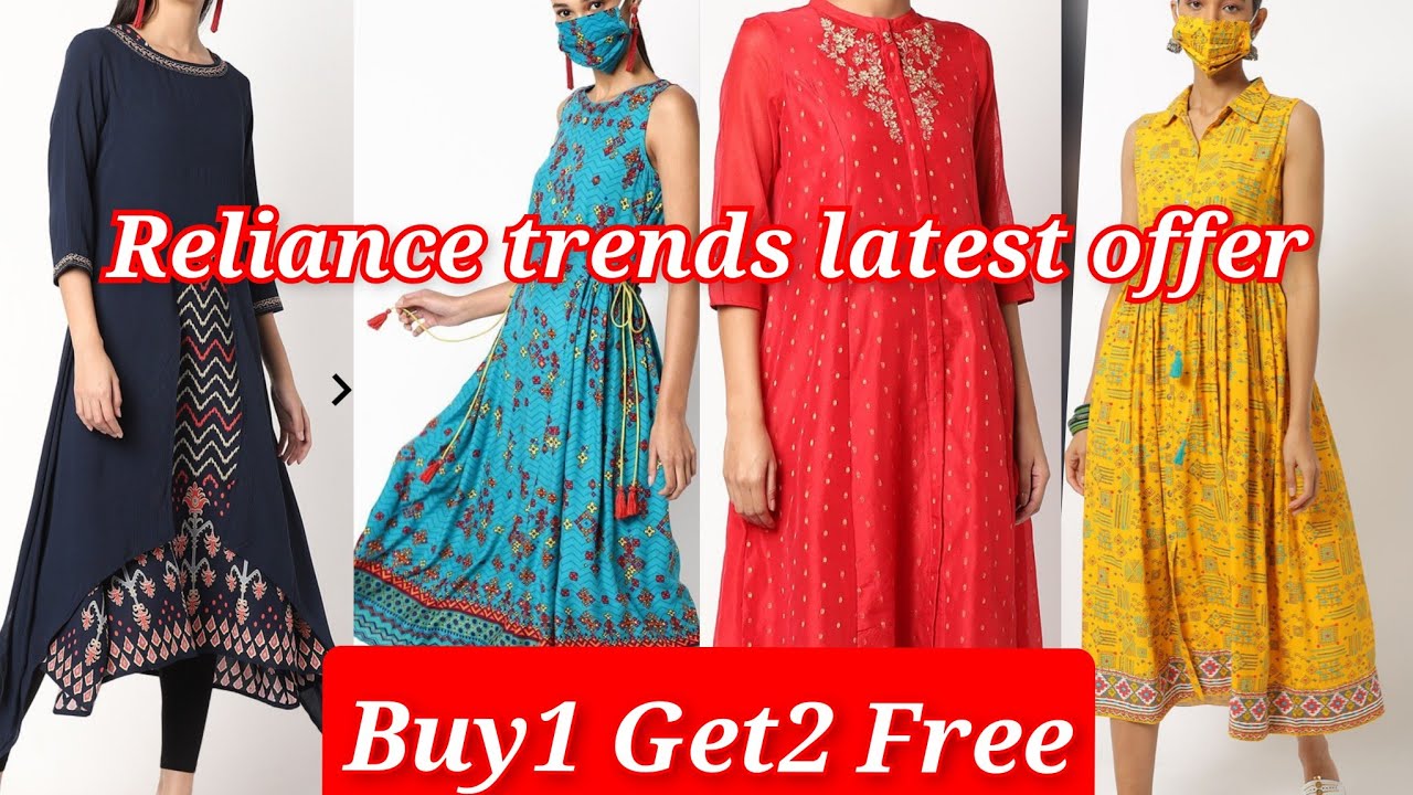 Reliance trends latest offers|| Avaasa kurtis Buy1 Get2 free offer|| Ajio sale
