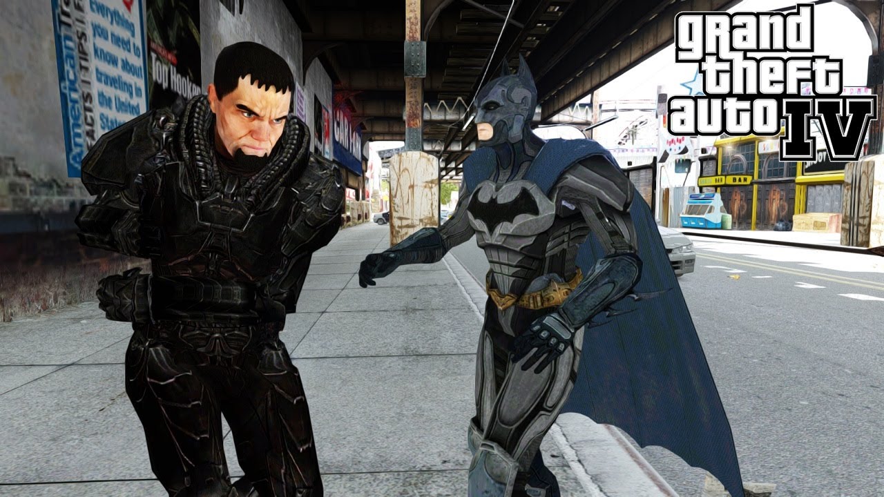 BATMAN VS GENERAL ZOD - GREAT BATTLE - GTA IV
