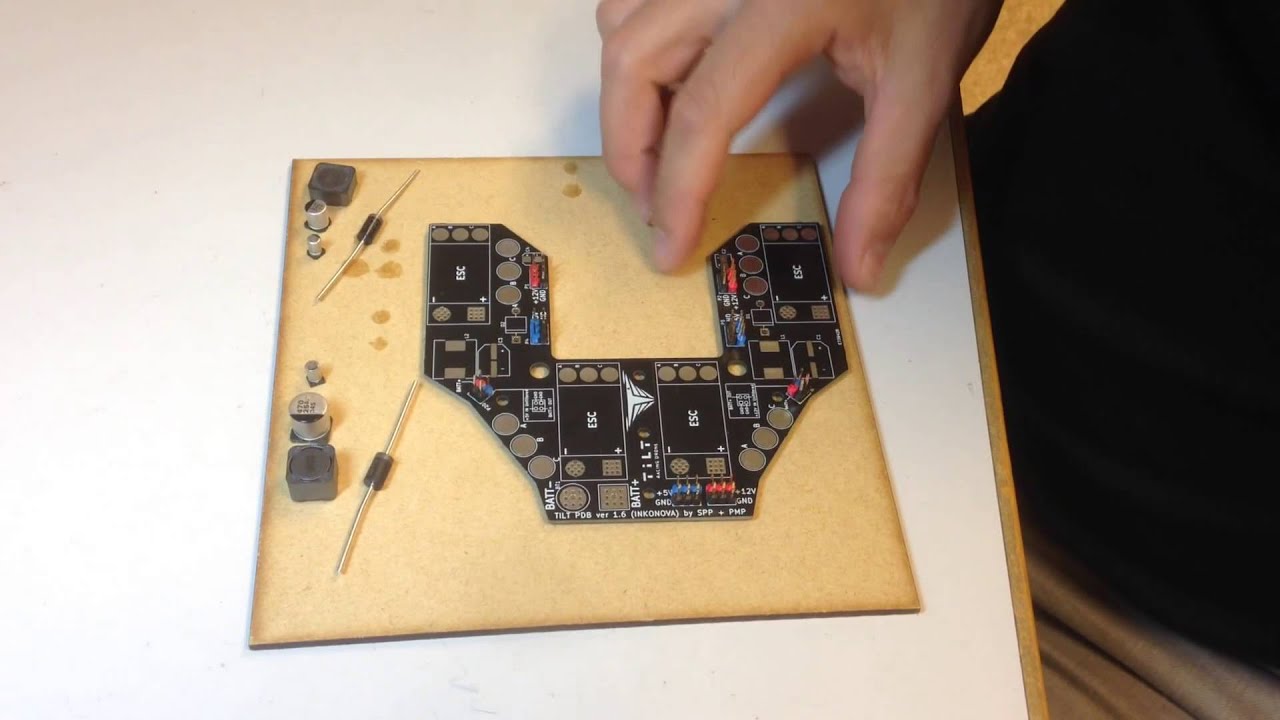 TILT PDB soldering- PART 1: Pins, diodes and inductors