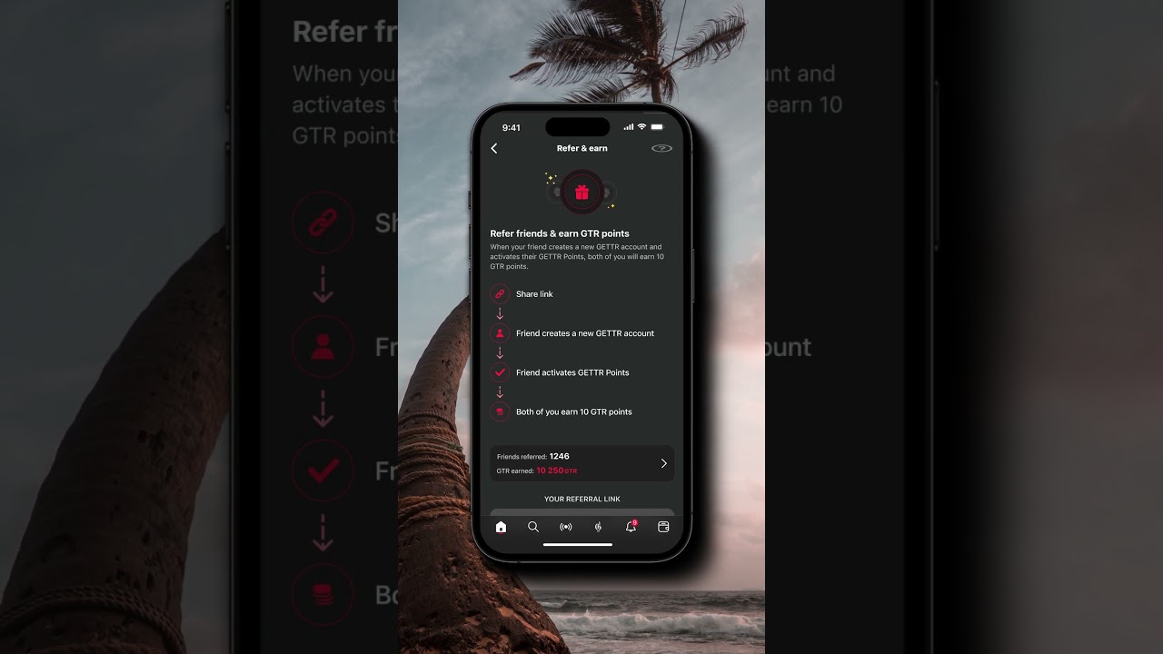GETTR Refer & Earn Feature