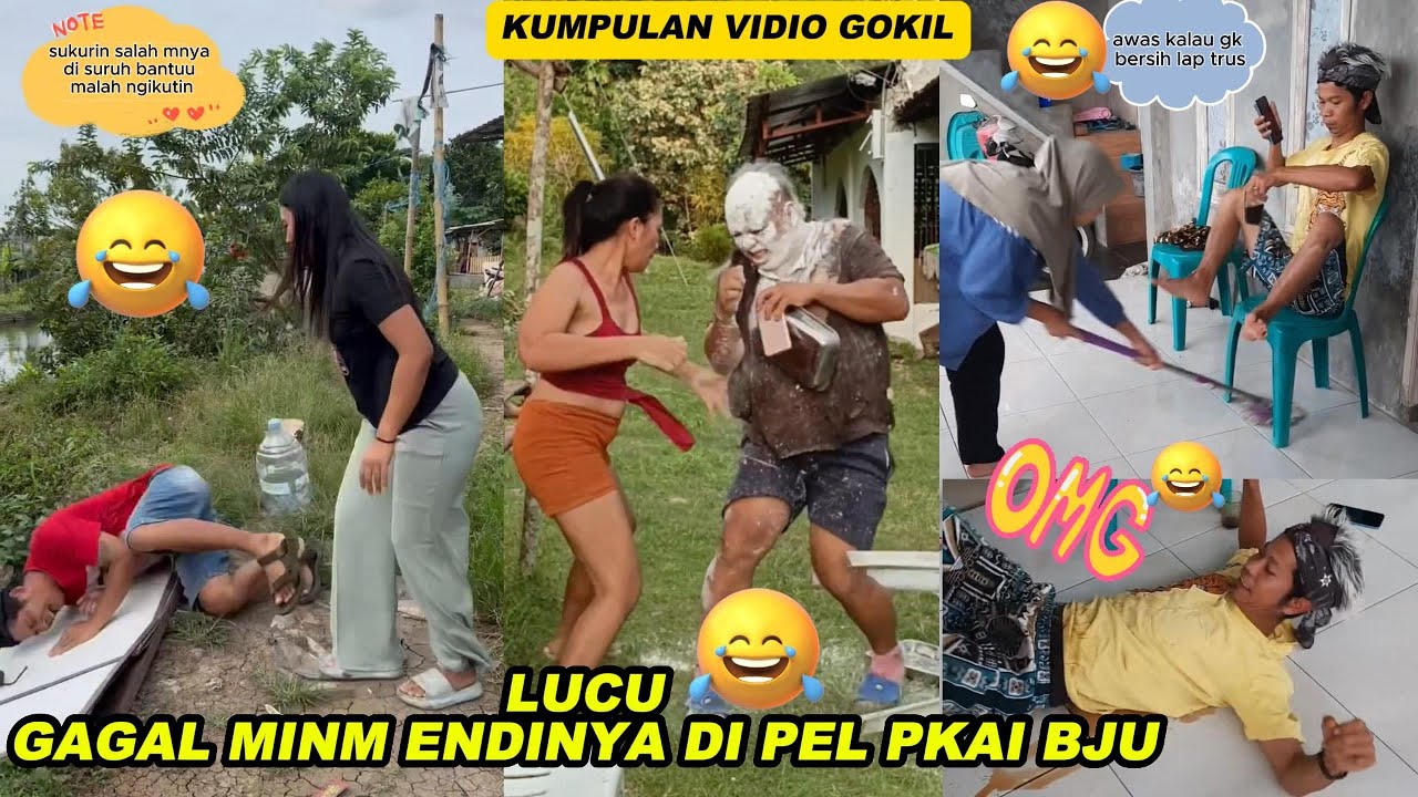 DRAMA LUCU GAGAL MINUM ENDING NYA DI PEL PAKAI BAJU !! KUMPULAN VIDIO LUCU