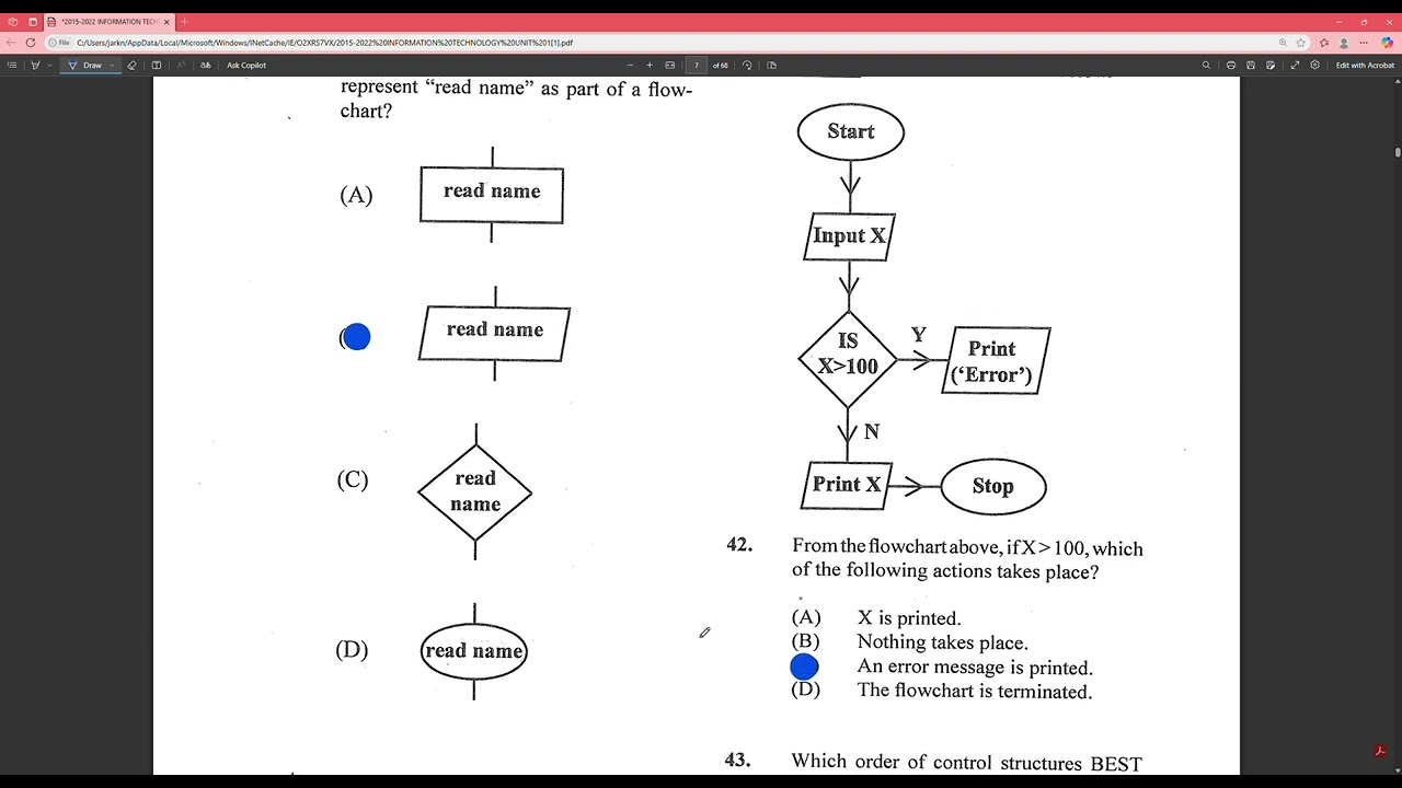 Cape Information Technology Unit 1 Paper 1 2015-2016 Solutions