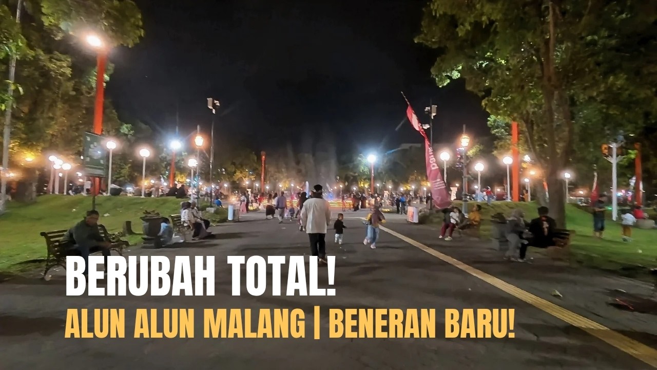 Wajah Baru Alun Alun Kota Malang 2026 | Setelah Revitalisasi, Malamnya Berubah Total