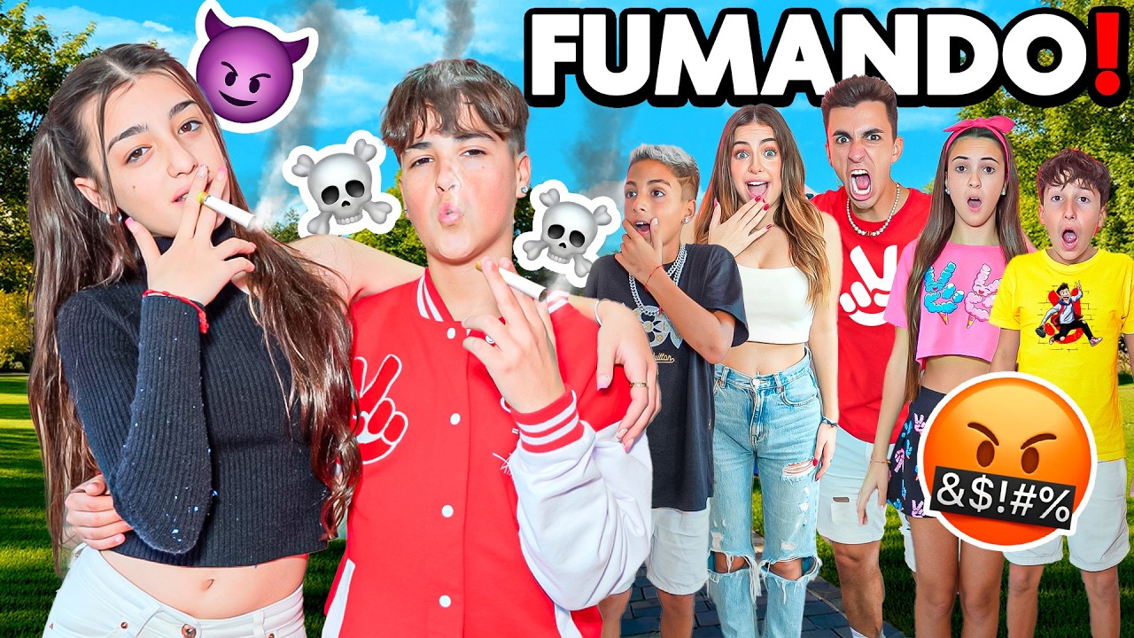PILLO A MI HERMANO Y HIJASTRA FUMANDO…**acaba muy mal!**