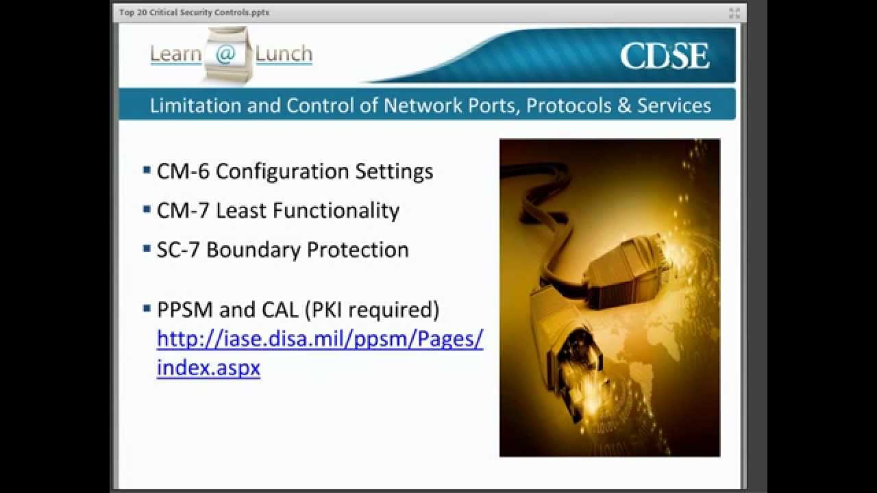 Top 20 Critical Security Controls