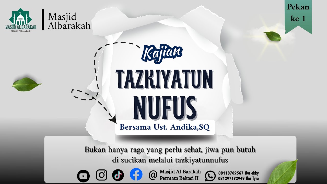 🔴{LIVE} Kajian Tazkiyatun Nufus || Bersama Ustadz Andika,SQ