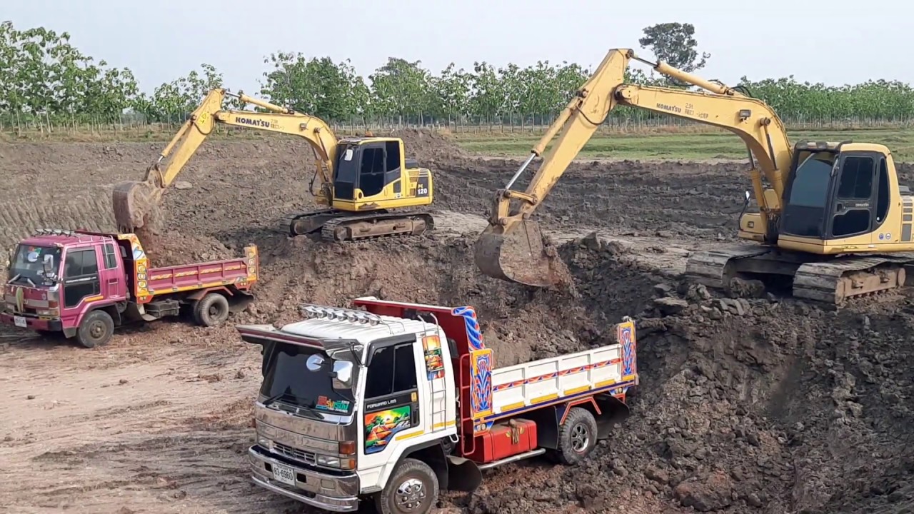ซื้อเก่านอก แพคคู่ 3.4 ล้าน komatsu pc120-6eo 120-8ac เล่นบ่อ1ไร่ ดั้มแรง จัดเต็ม excavator EP.6556