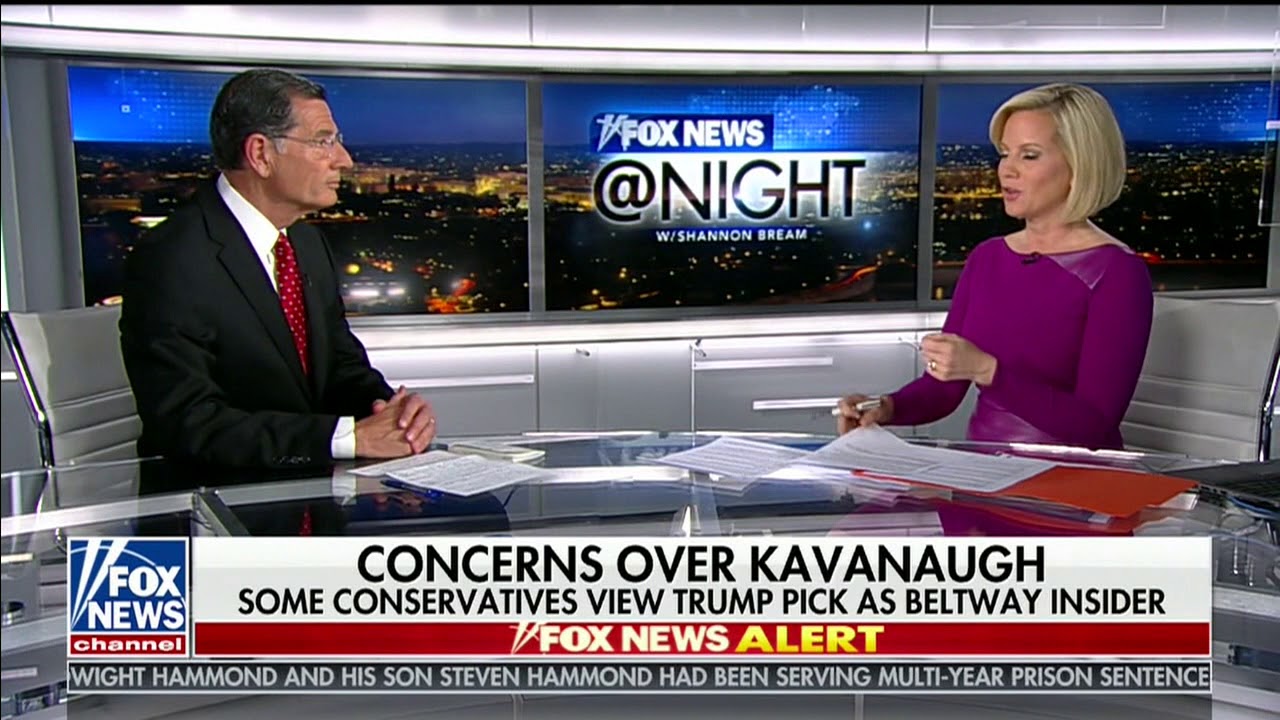 Barrasso on FOX News with Shannon Bream about Judge Brett Kavanaugh