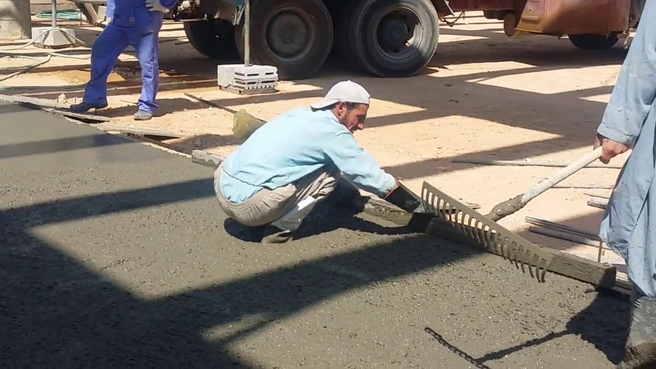المحافظه على منسوب صب موحد اثناء صب Slab on grade م. خالد