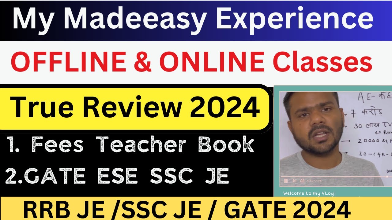 Why Best Coaching Made Easy in GATE ESE SSC JE  RRB JE | My Experience with Madeeasy | Top teacher |