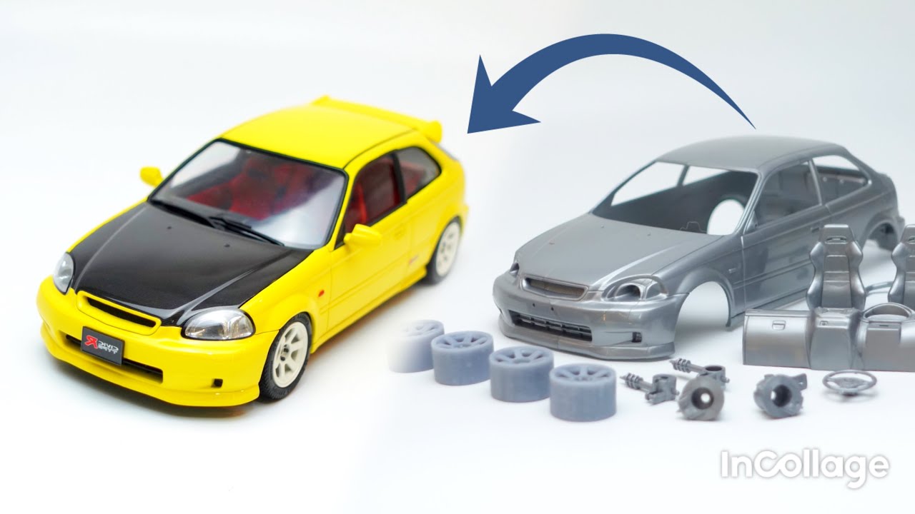 HOW TO BUILD A PLASTIC MODEL HONDA CIVIC TYPE-R EK9 1/24 SCALE