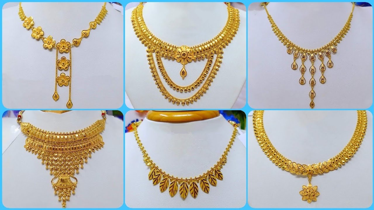 Gold Necklace Designs | Gold Jewellery Designs #gold
