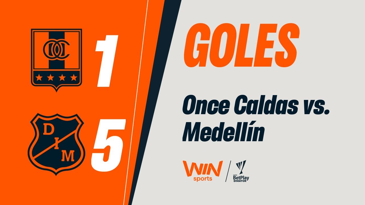 Once Caldas vs. Medellín (goles) | Liga Betplay Dimayor 2025-2 | Fecha 15