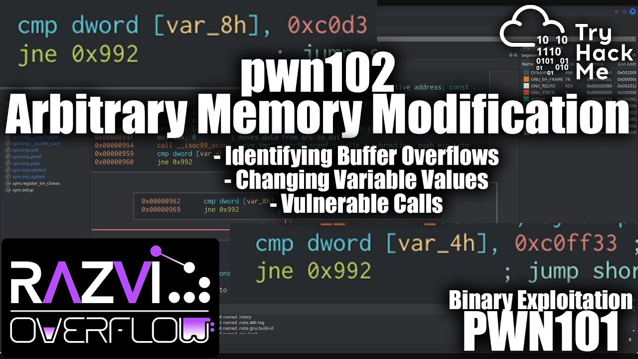 Buffer Overflow to Modify Variable Values - pwn102 - PWN101 | TryHackMe