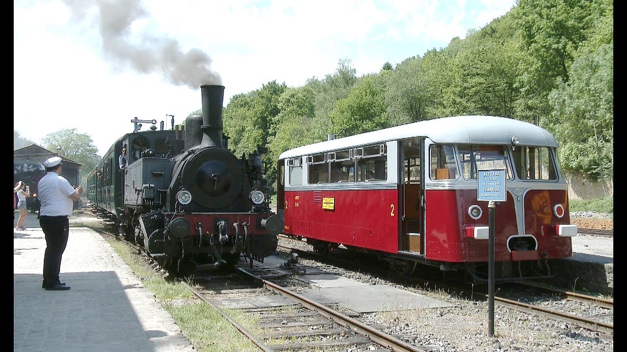 Train 1900 Museumsbahn Fond-de-Gras mit Lok12 und VT95