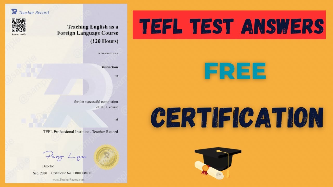 Free TEFL Certification With Answers 2023 |Teach English Online | Let&rsquo;s Talk Money
