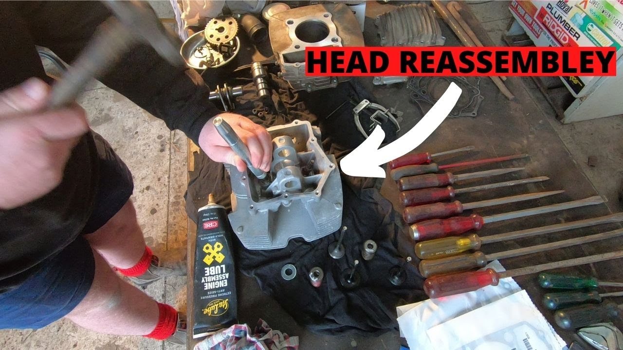 Polaris 300 Sportsman/Hawkeye Engine Rebuild, Reassembling The Head