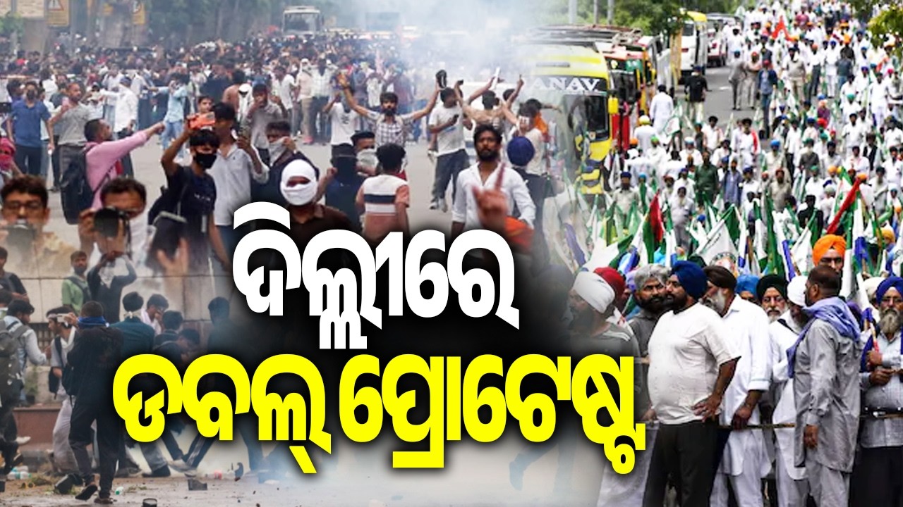 Delhi-NCR Hit by Massive Traffic Chaos Amid Simultaneous Youth and Farmer Protests | Kalinga TV