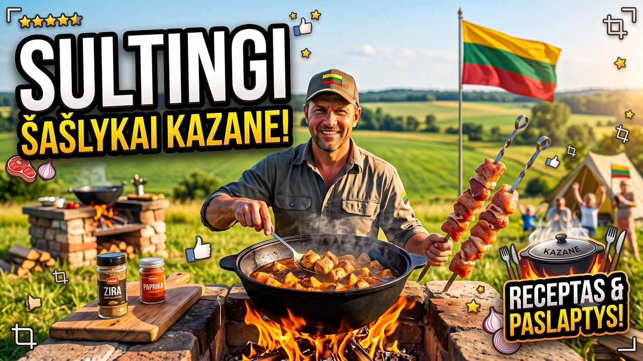 Labai sultingi šašlykai kepti kazane/Sezono atidarymas