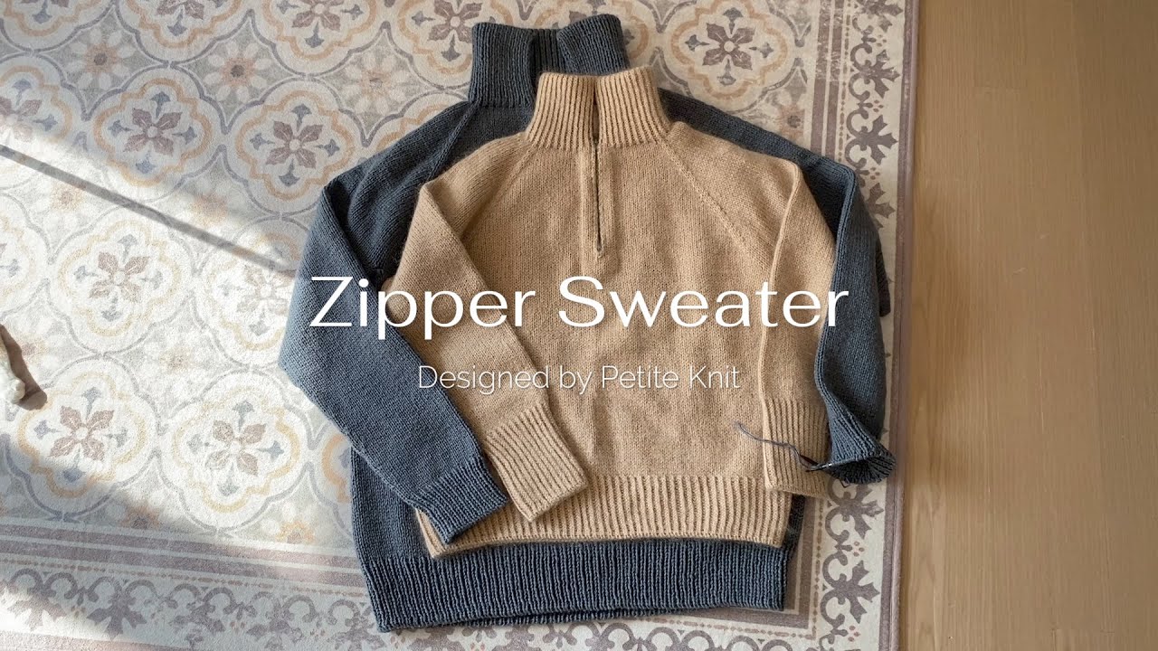 Zipper Sweater by Petite Knit | Differences in men's | Installing a zipper | Finished object