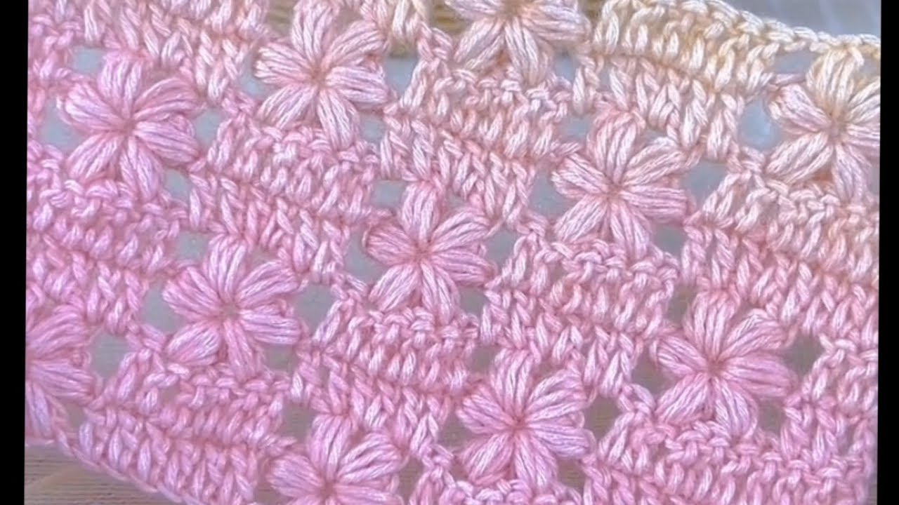 How to Crochet Cherry Blossom Pattern ! Tutorial For Beginners 