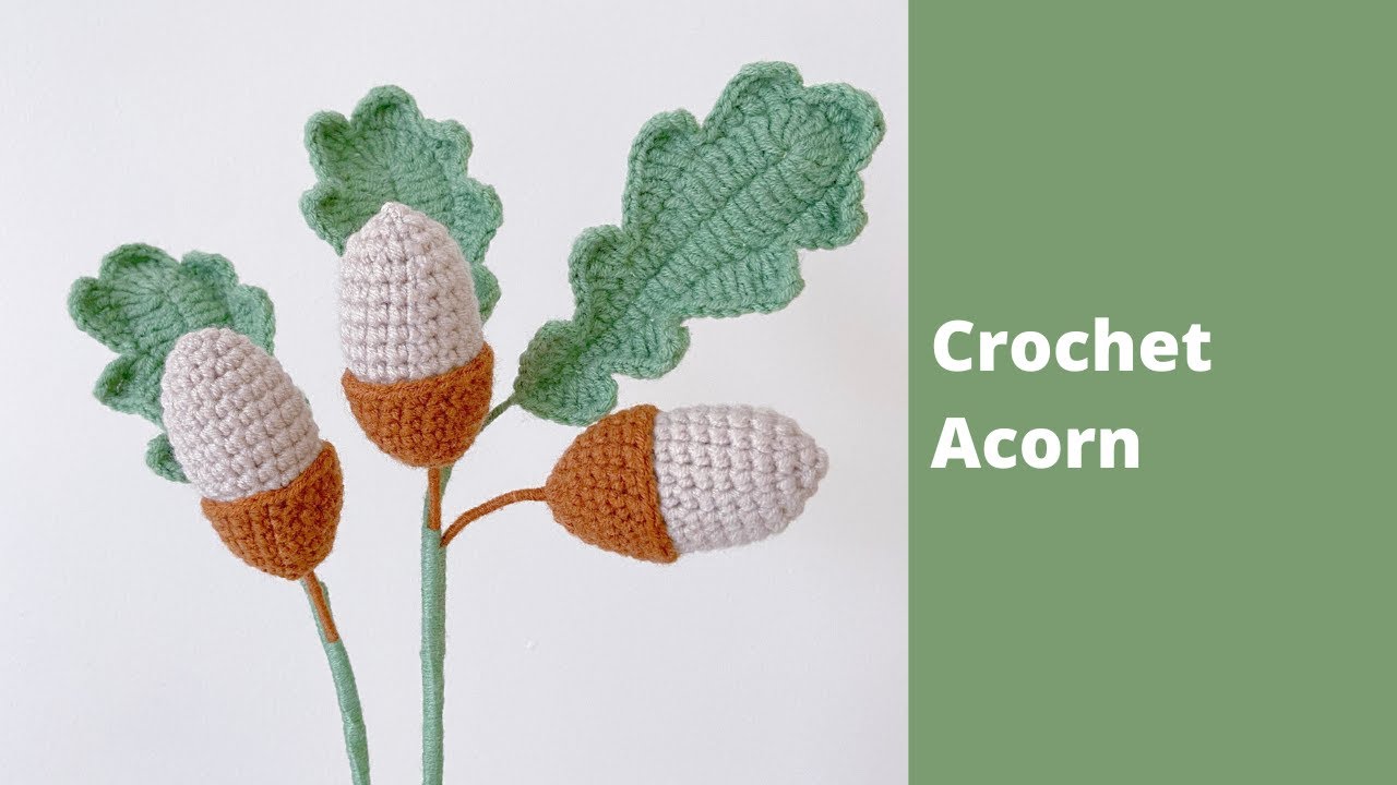 How to Crochet an Acorn Brunch for Christmas | Easy Beginner Crochet Tutorial