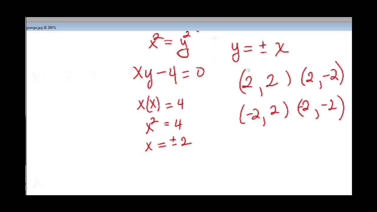 [Calculus][Cal III]-Lagrange Multipliers-2D One Constraint-Beginner Example Video