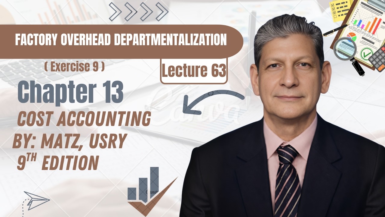 Chapter 13 | Exercise 9 –F O H Departmentalization (Direct, Step & Algebraic Methods) | Matz & Usry