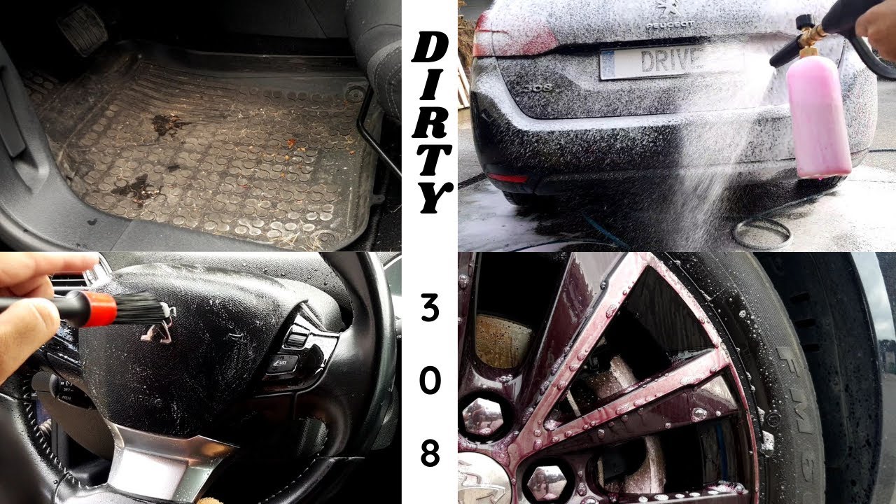 Deep Cleaning a French family car - Dirty Peugeot 308