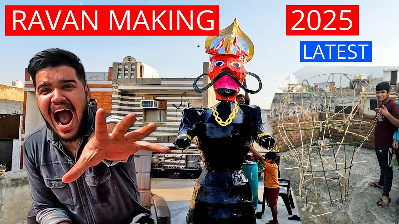 Biggest Ravan Making 2025 Delhi Latest | Making Ravan With Bamboo | Dussehra Ravan Making 2025