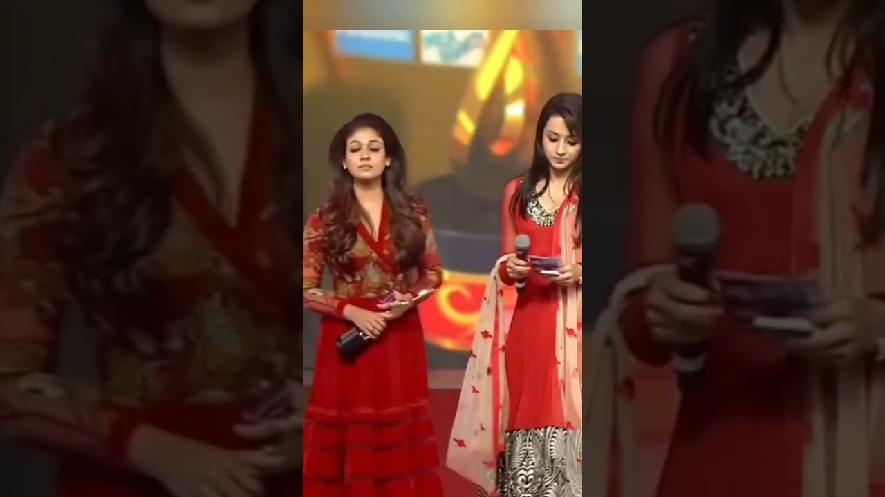 Rare pic trisha and nayanthara same stage #shorts