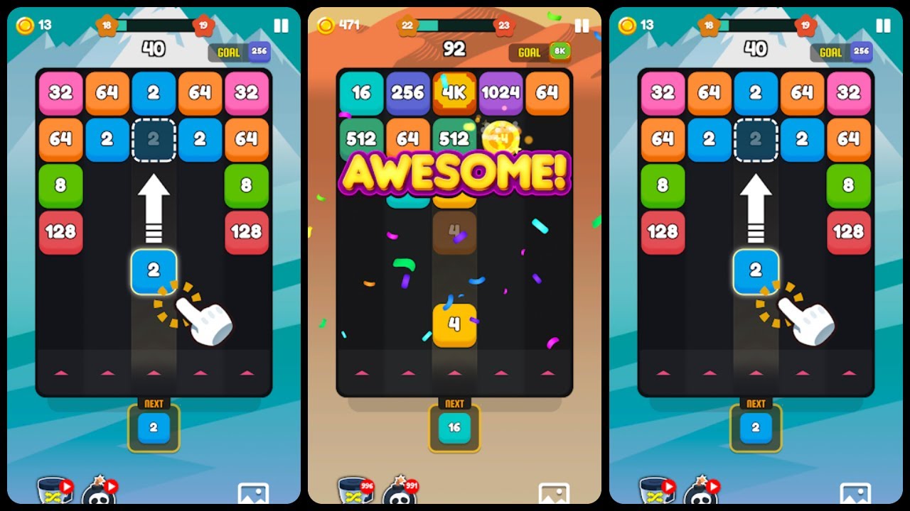Number Shoot - 2048 Merge Gameplay Android Mobile