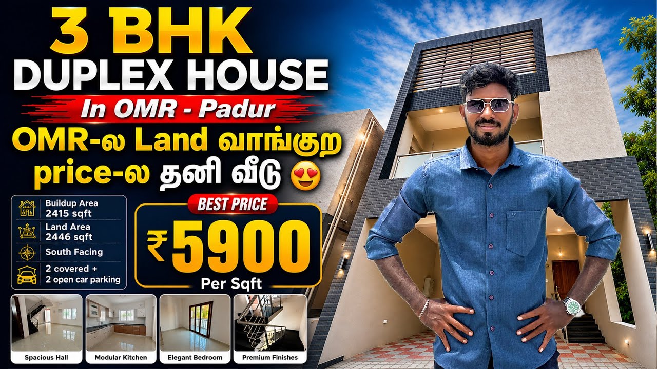 3BHK Luxury Individual Villa For Sale In OMR Padur | House For Sale | Sanjaysamy | Vlog #520